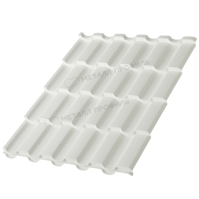 Металлочерепица Металл-Профиль Монтекристо 0,5 NormanMP RAL 9002 Серо-белый