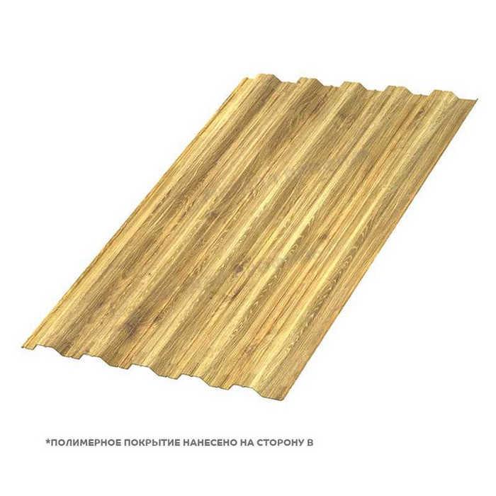 Профлист Металл Профиль НС-35 ECOSTEEL® текстурированный 0.5 мм Золотой Дуб | A